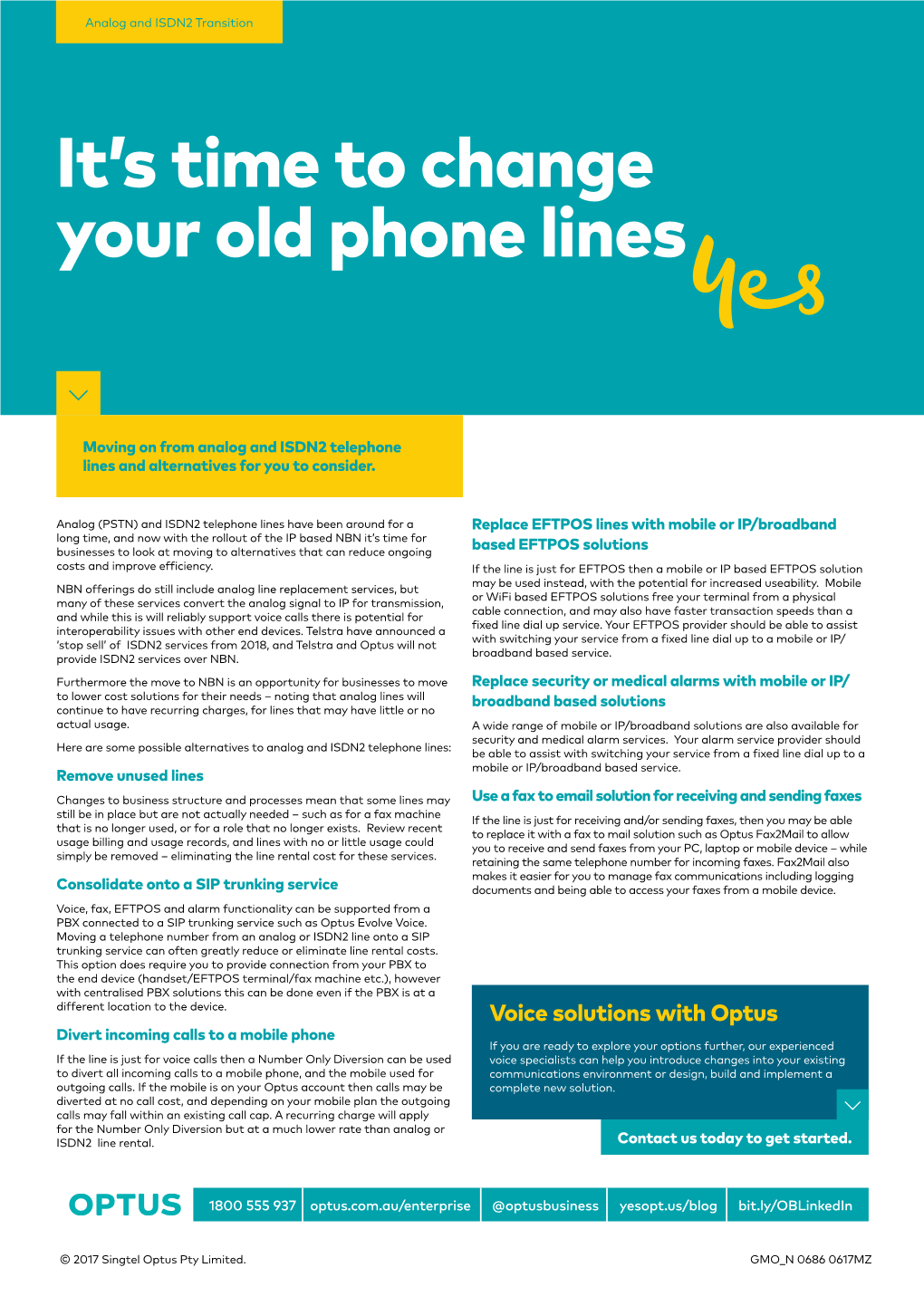 It's Time to Change Your Old Phone Lines