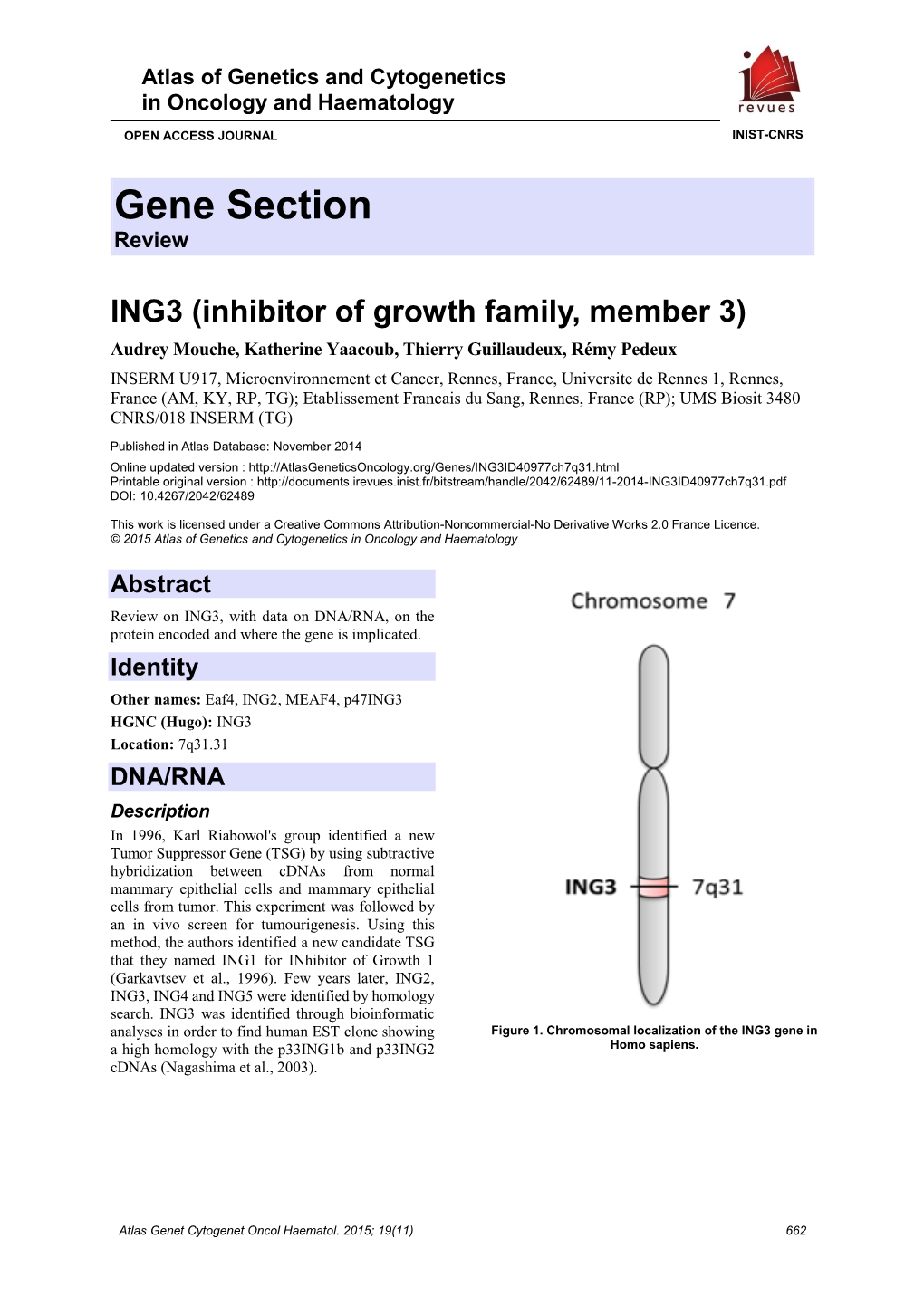 Gene Section Review