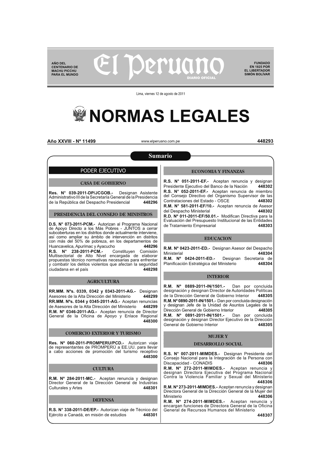 Cuadernillo De Normas Legales