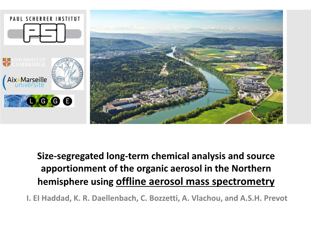 Hemisphere Using Offline Aerosol Mass Spectrometry I