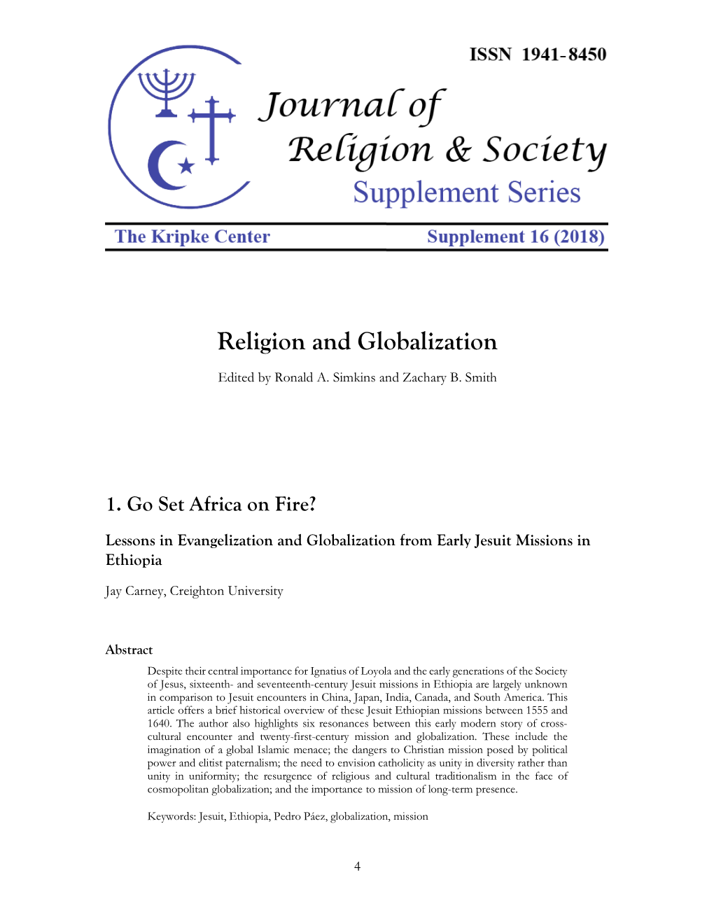 Religion and Globalization