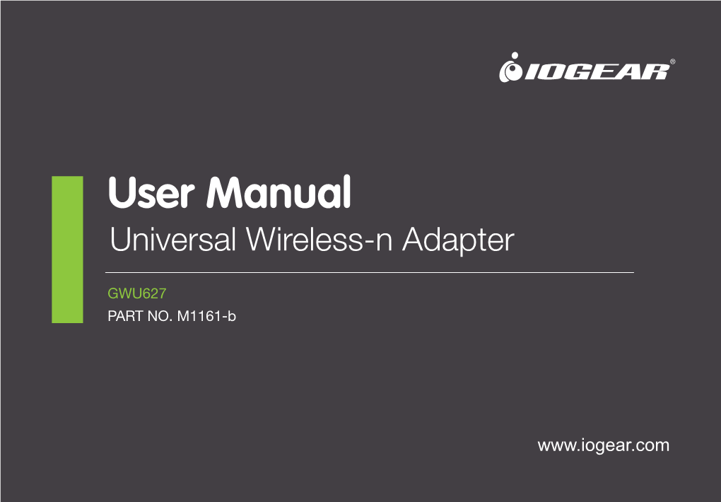 User Manual Universal Wireless-N Adapter