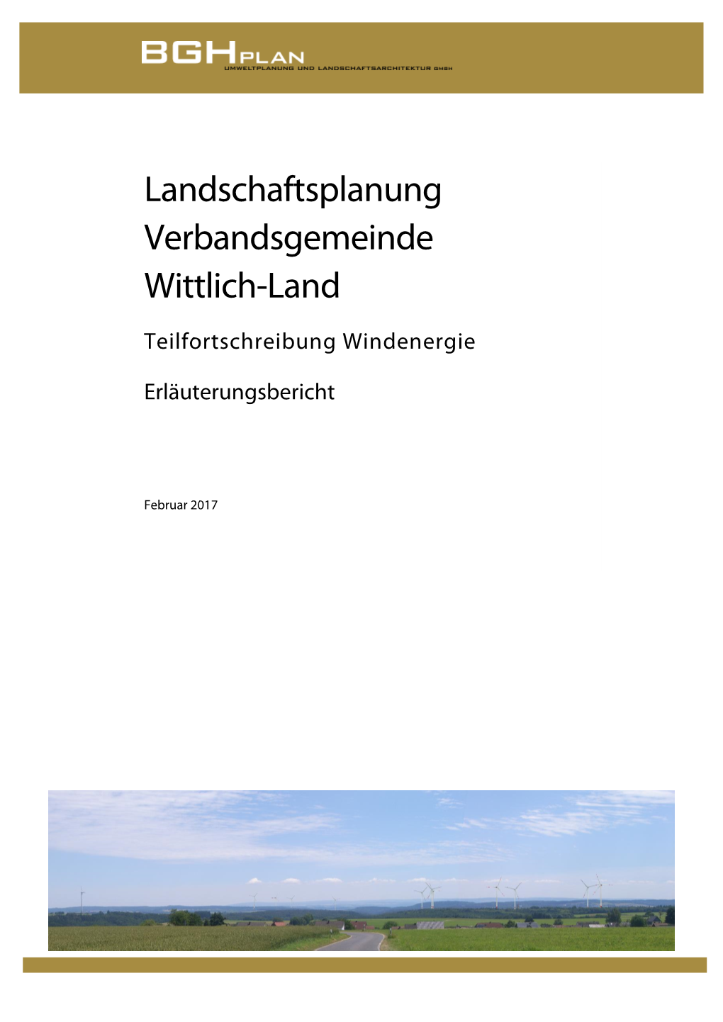 Landschaftsplanung Verbandsgemeinde Wittlich-Land