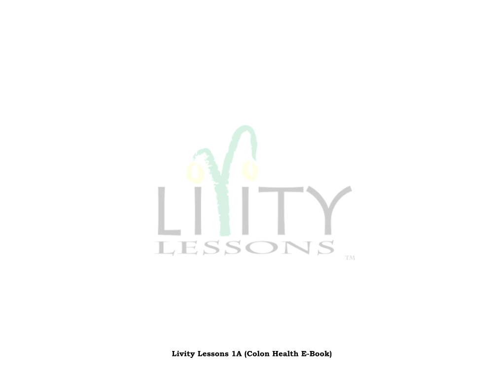 Livity Lessons 1A (Colon Health E-Book)