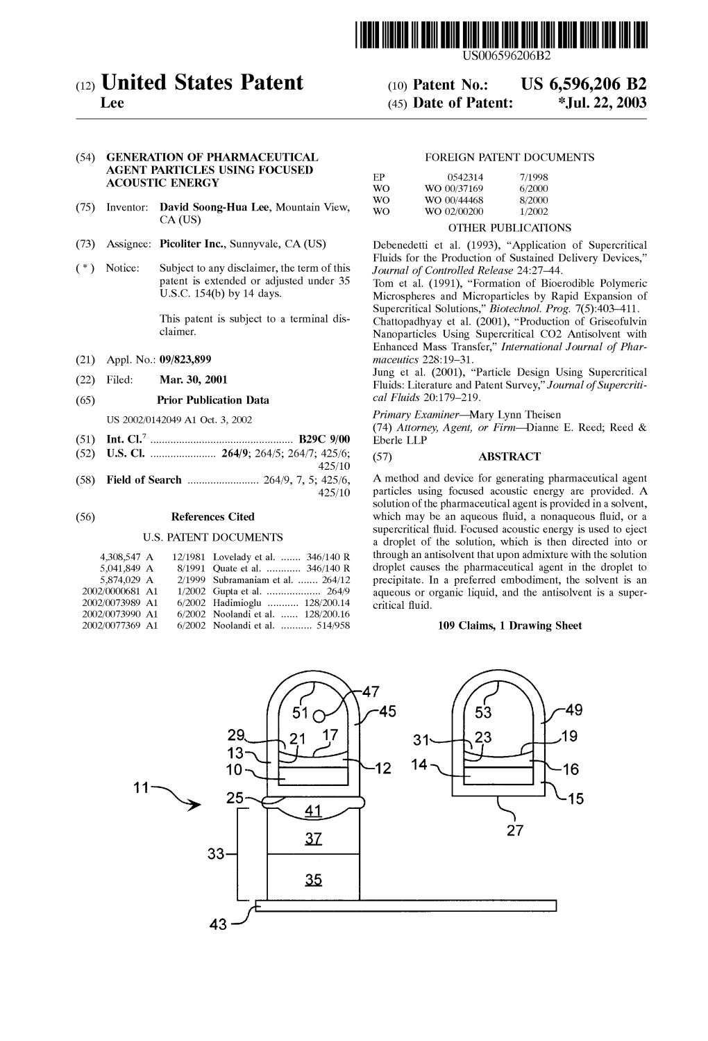 (12) United States Patent (10) Patent No.: US 6,596,206 B2 Lee (45) Date of Patent: *Jul