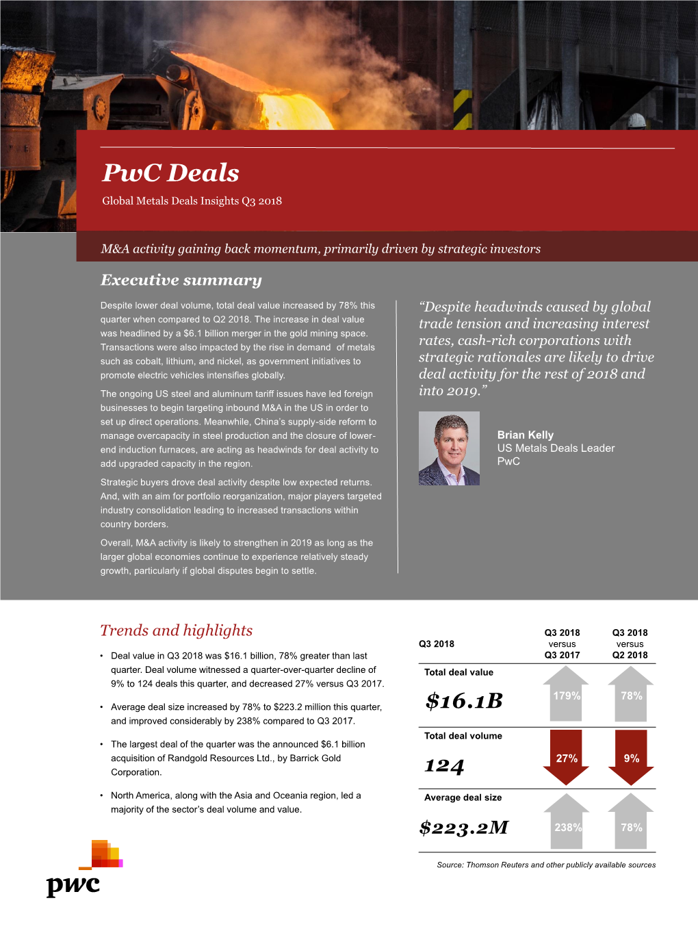 Pwc Deals Global Metals Deals Insights Q3 2018