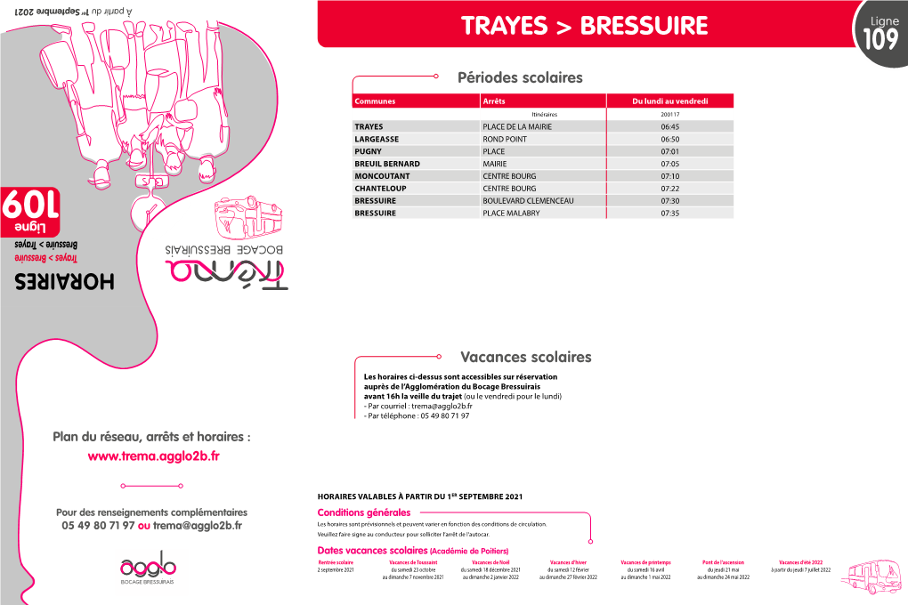 Ligne 109 | Trayes &gt; Bressuire