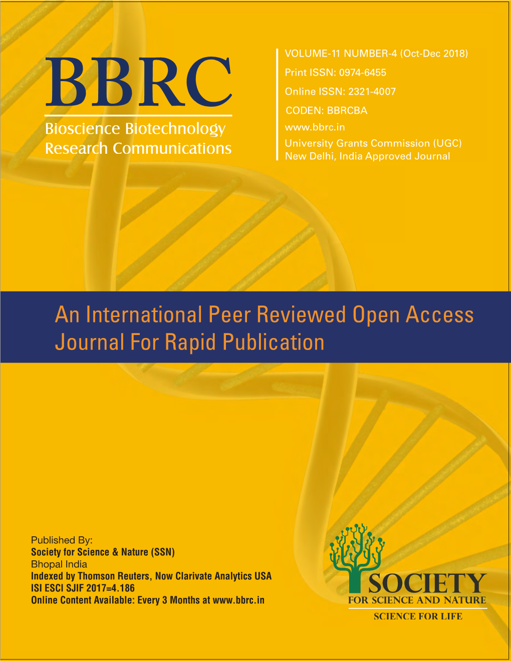 An International Peer Reviewed Open Access Journal for Rapid Publication