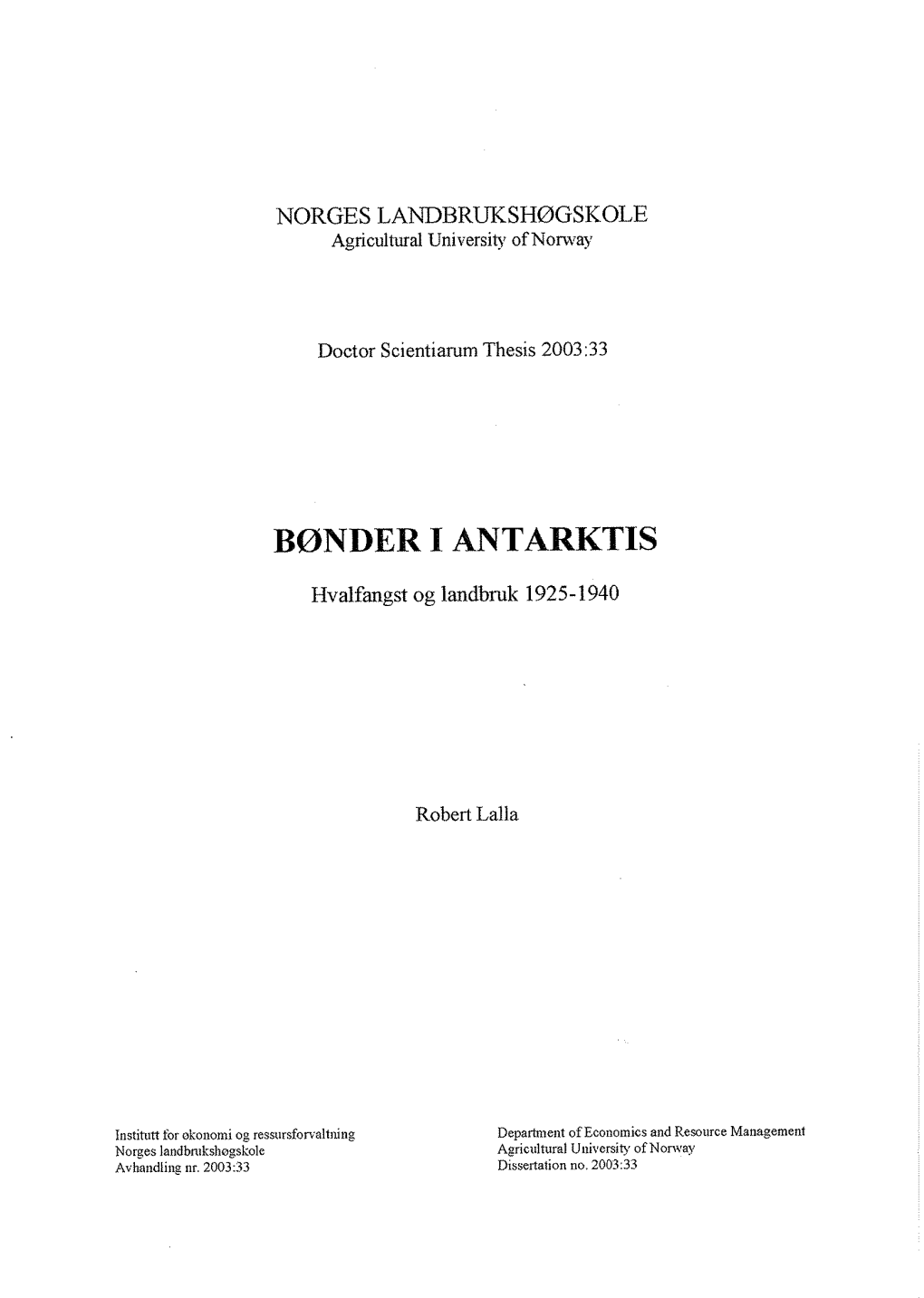 2003-33 Robert Lalla (IØR).Pdf (5.387Mb)