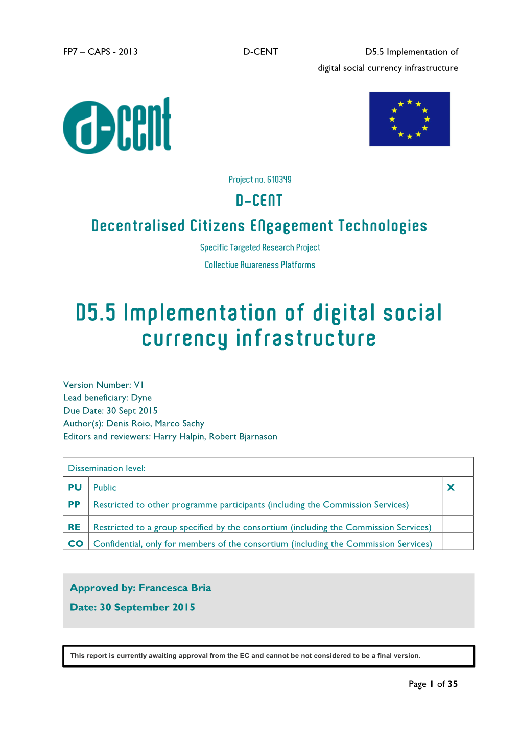 D5.5 Implementation of Digital Social Currency Infrastructure