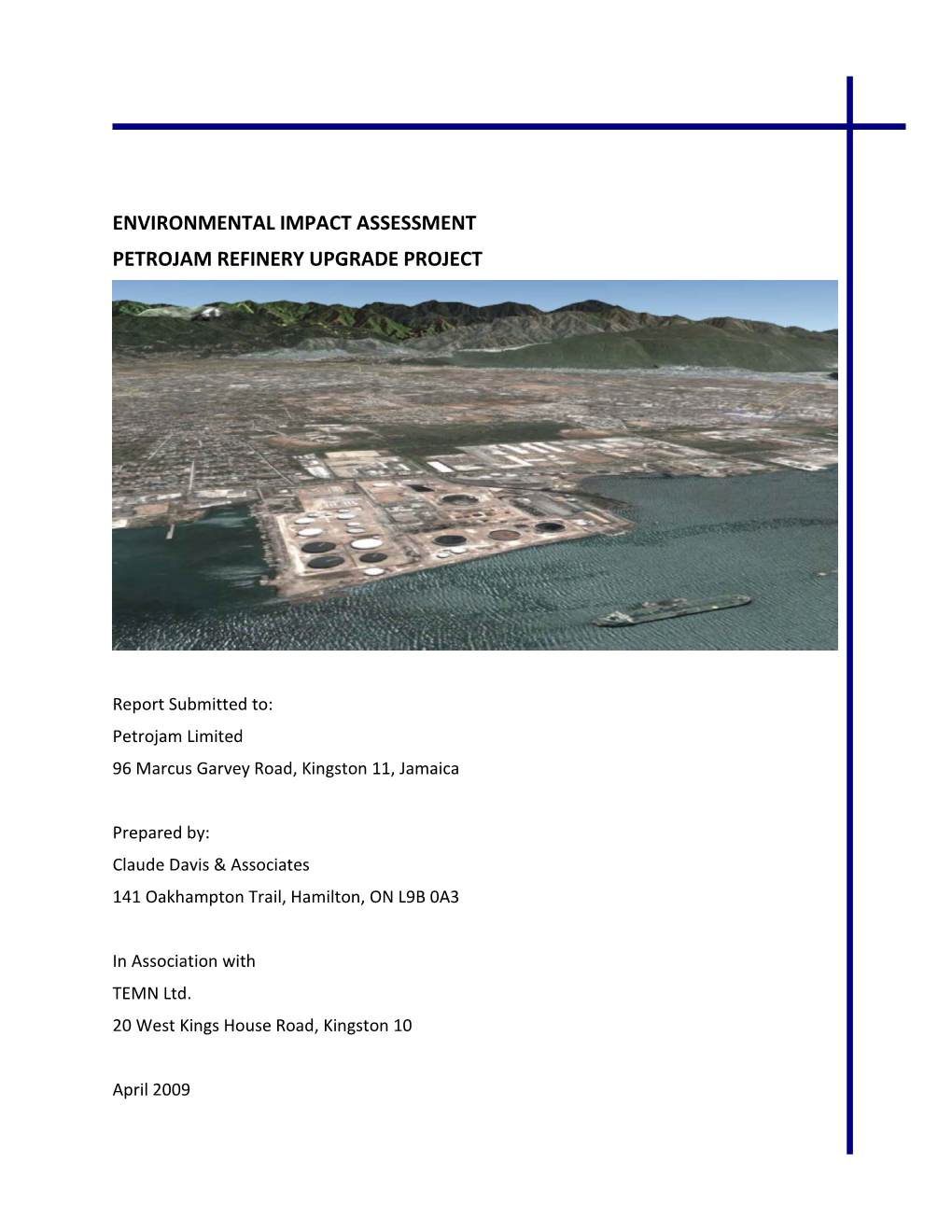 Environmental Impact Assessment, Petrojam Refinery Upgrade Project