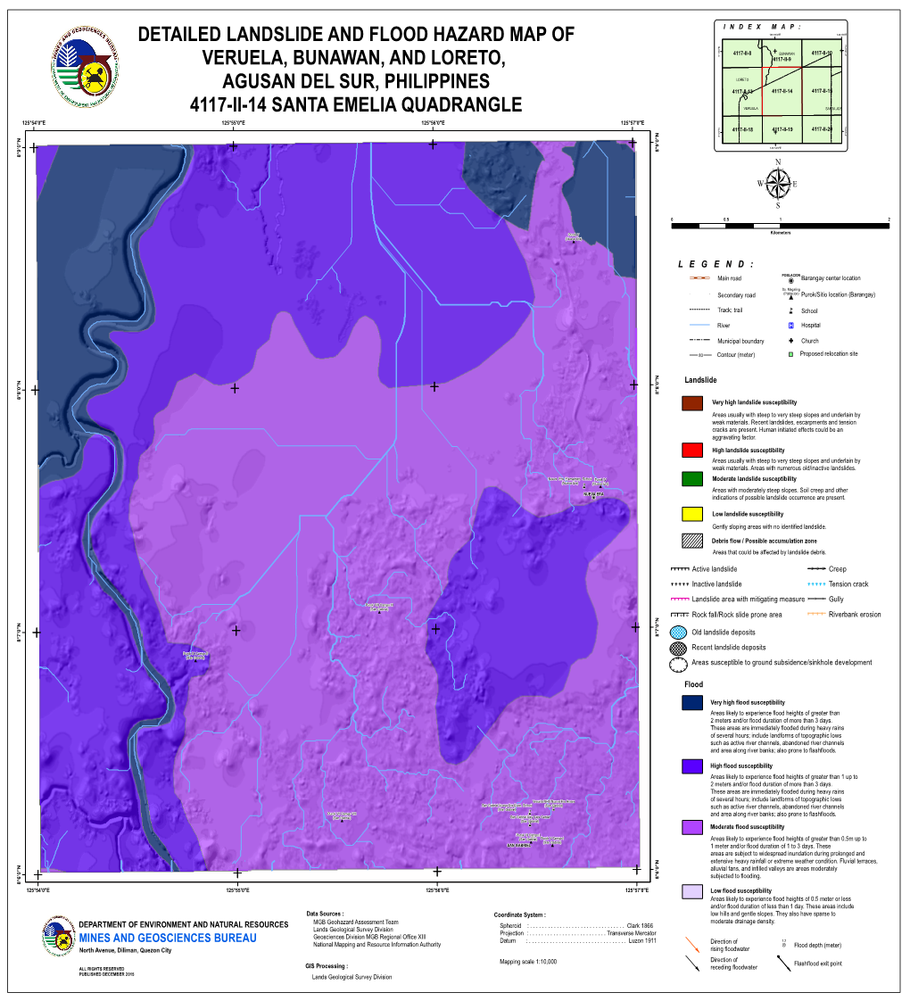 Detailed Landslide and Flood Hazard Map of Veruela