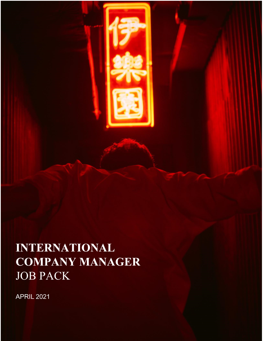 International Company Manager Job Pack