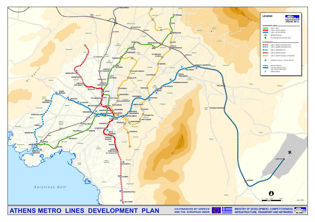 Athens Metro Lines Development Plan and the European Union Infrastructure, Transport and Networks