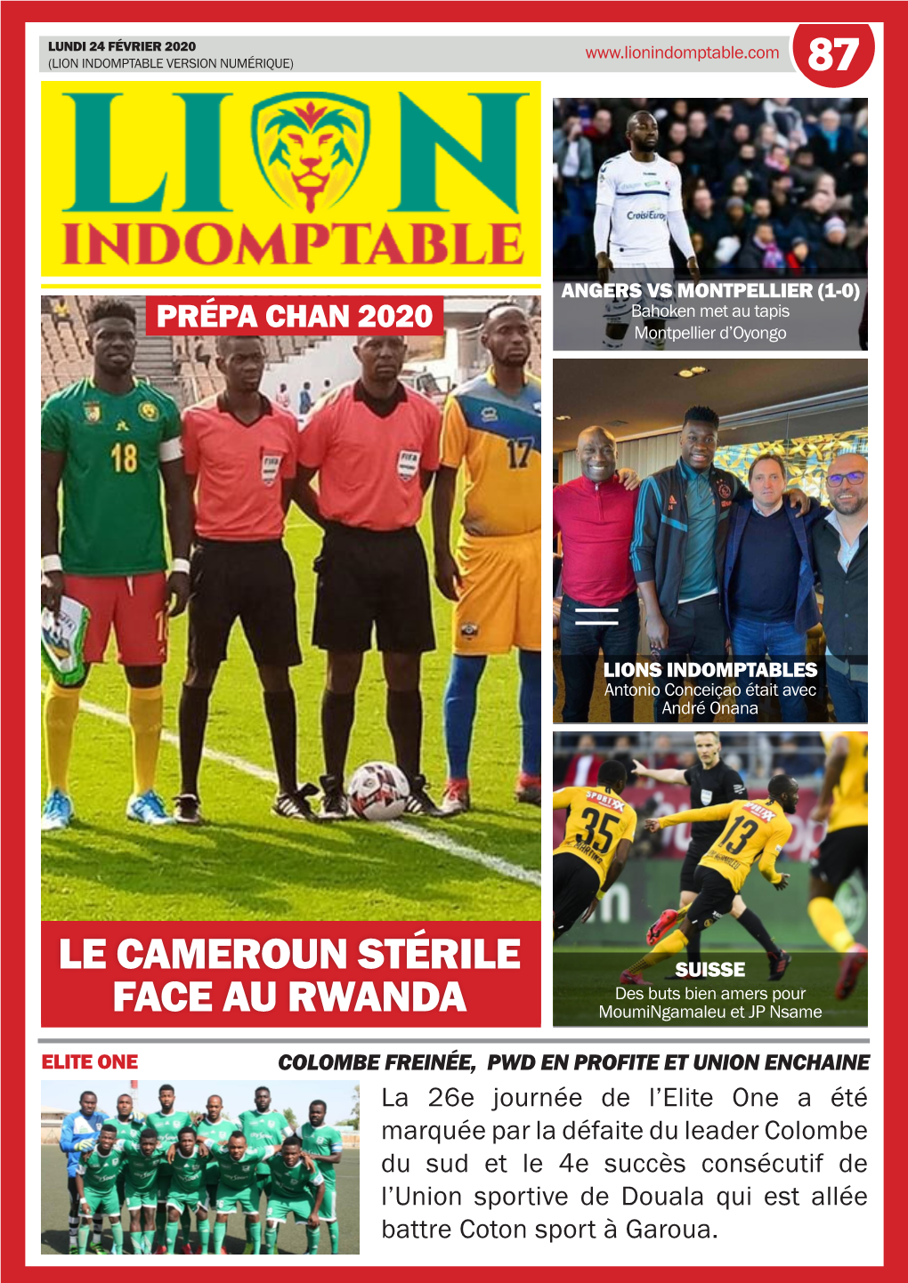 Le Cameroun Stérile Face Au Rwanda