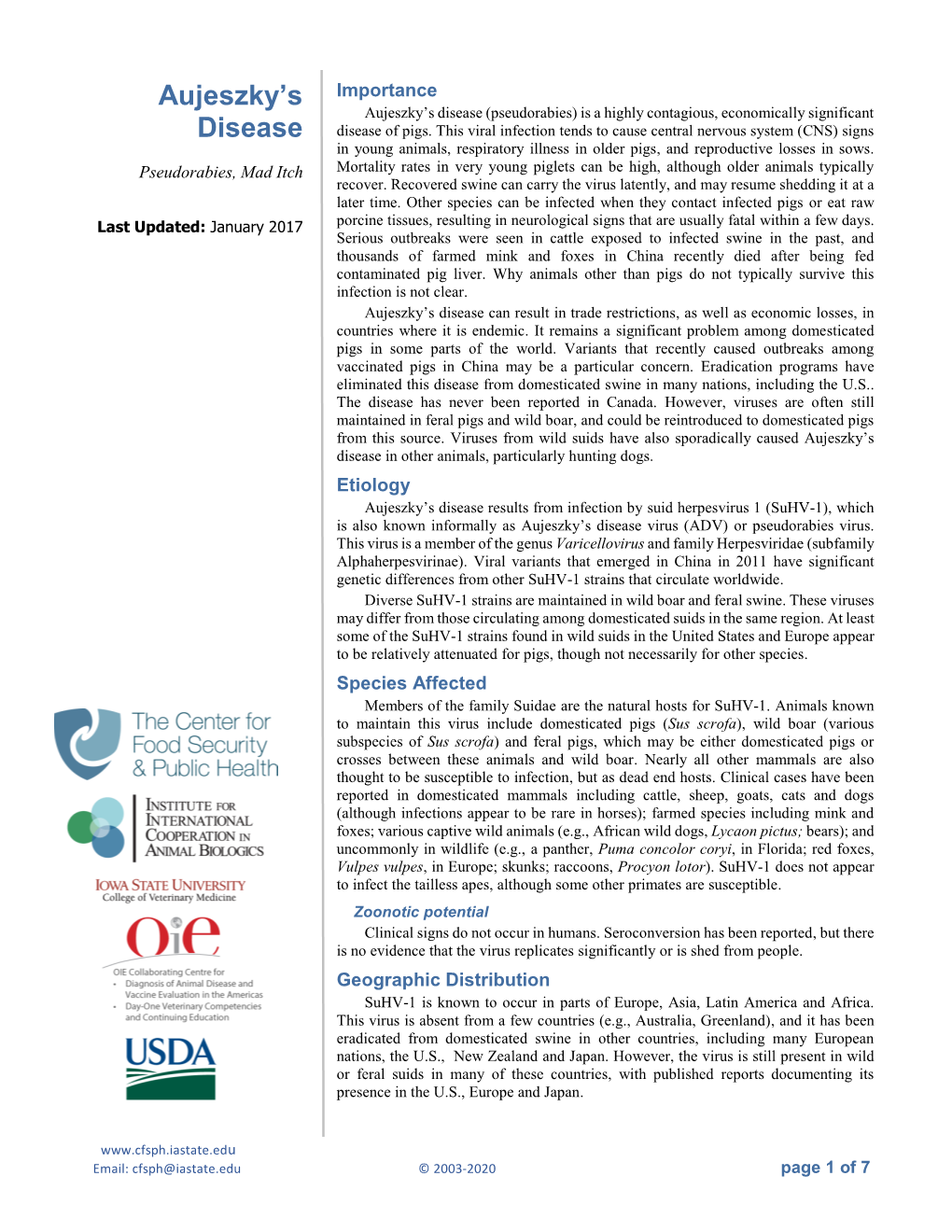 Aujeszky's Disease Control in Pigs? Cattle Exposed to Asymptomatically Infected Pigs