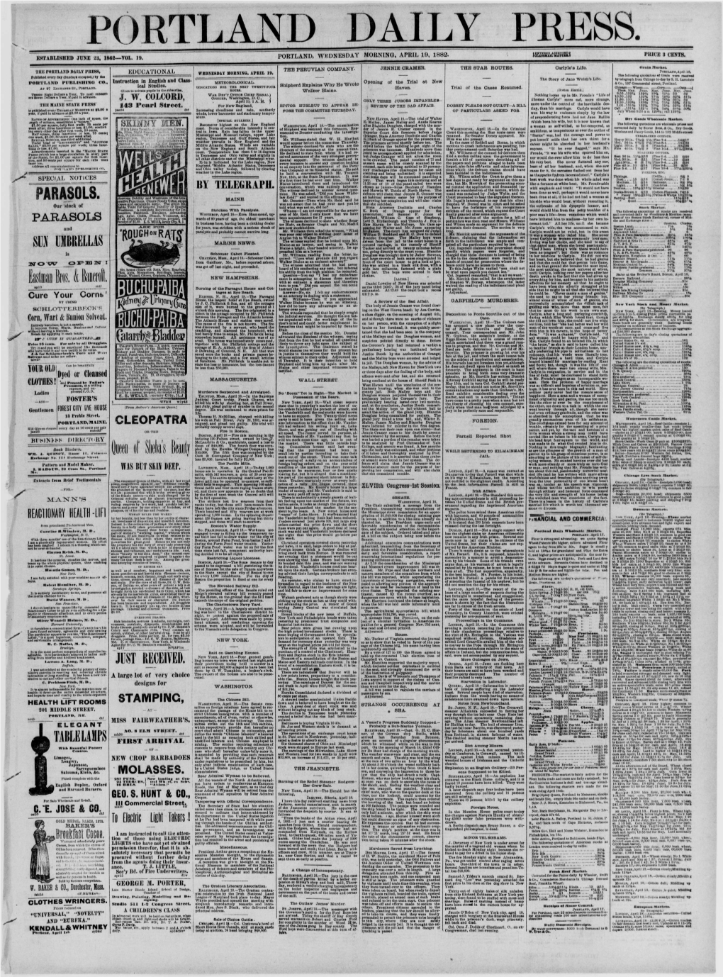 Portland Daily Press: April 19,1882