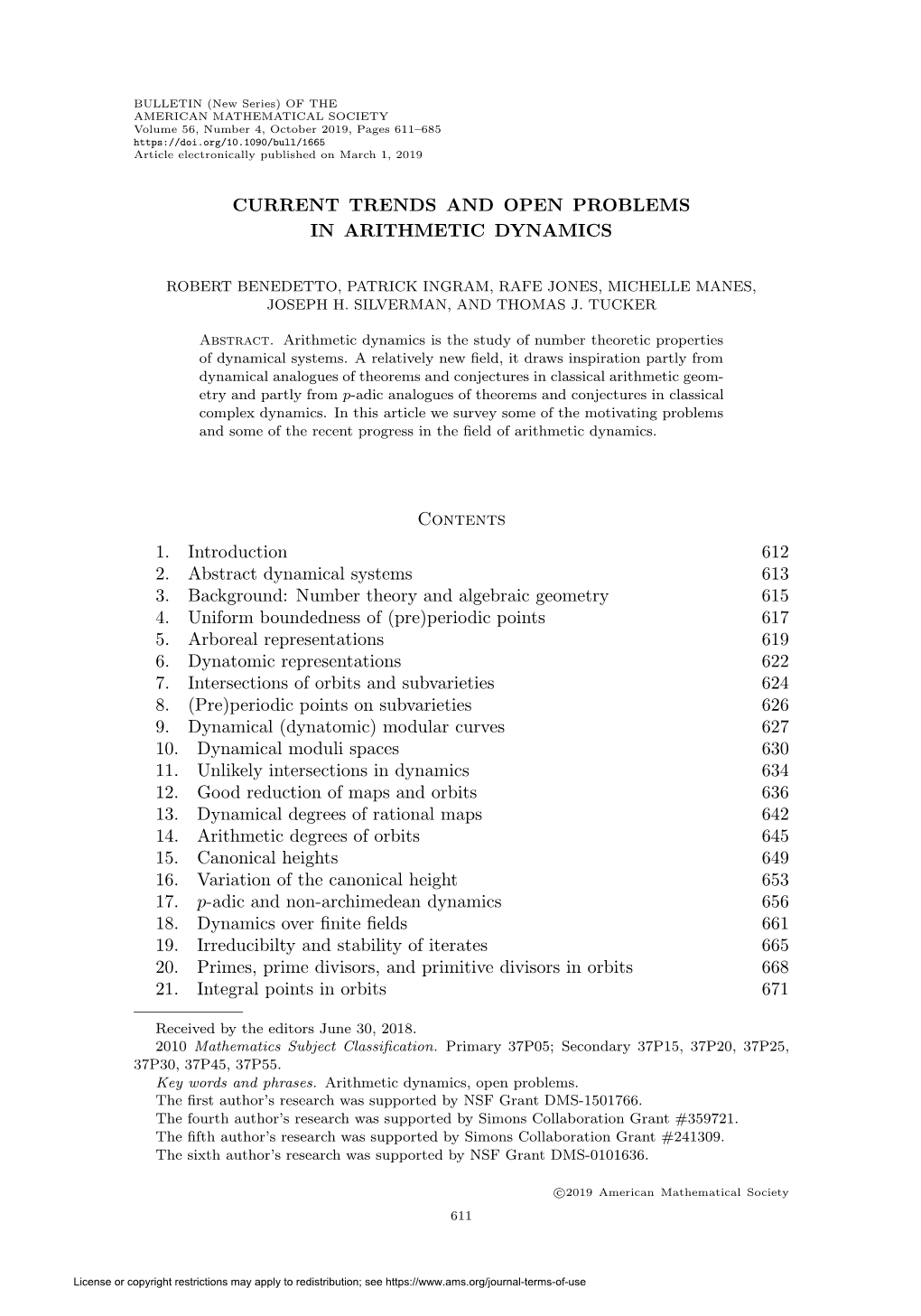 Current Trends and Open Problems in Arithmetic Dynamics