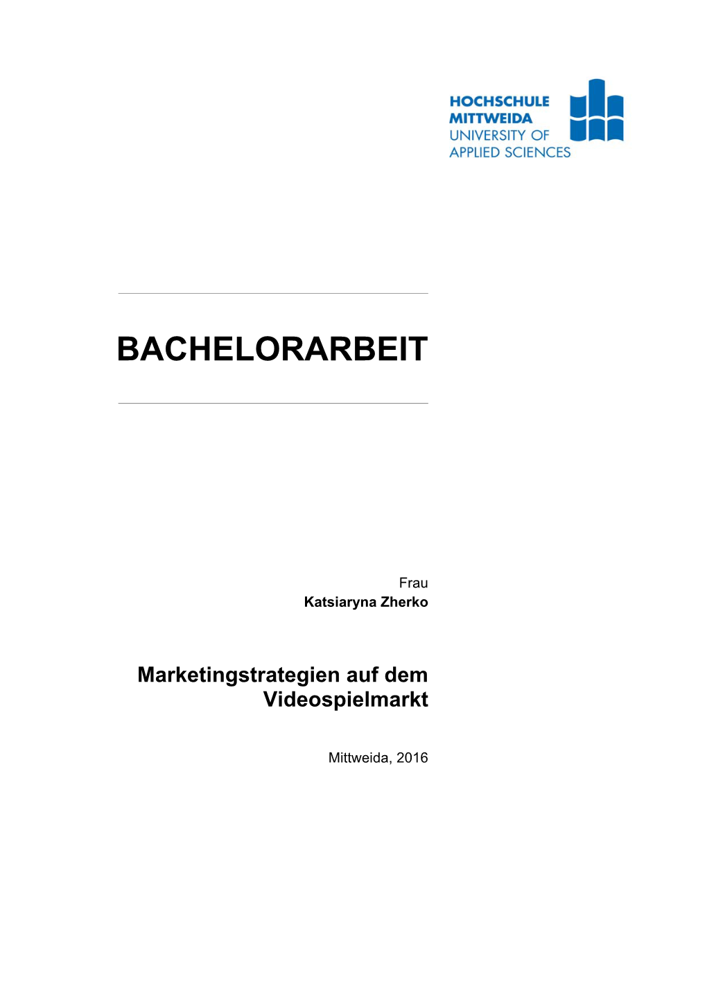 Bachelorarbeit