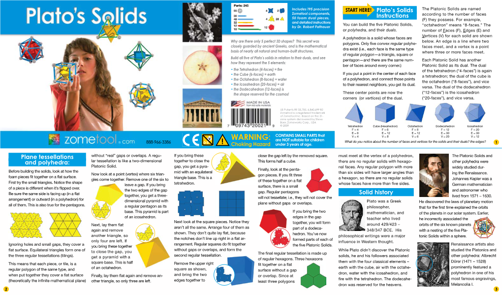 Instructions for Plato's Solids