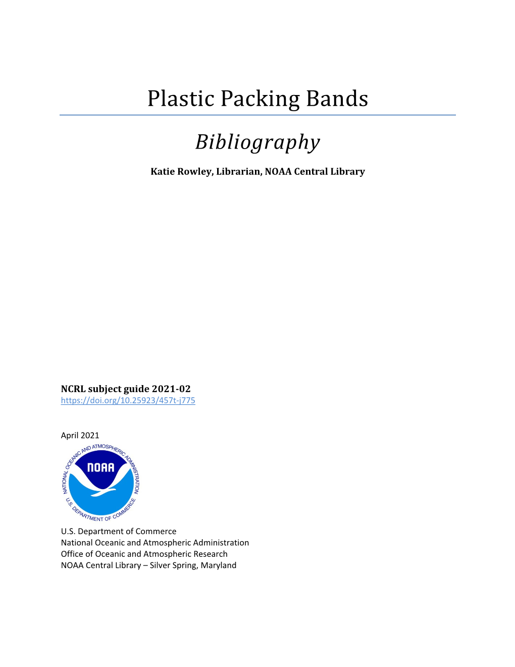 Plastic Packing Bands Bibliography
