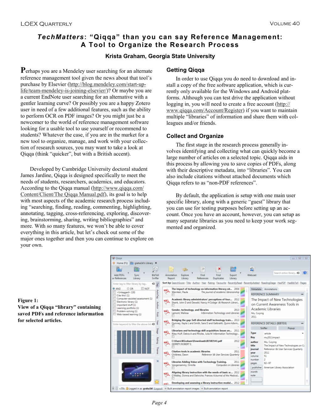 Techmatters: "Qiqqa" Than You Can Say Reference Management: a Tool To