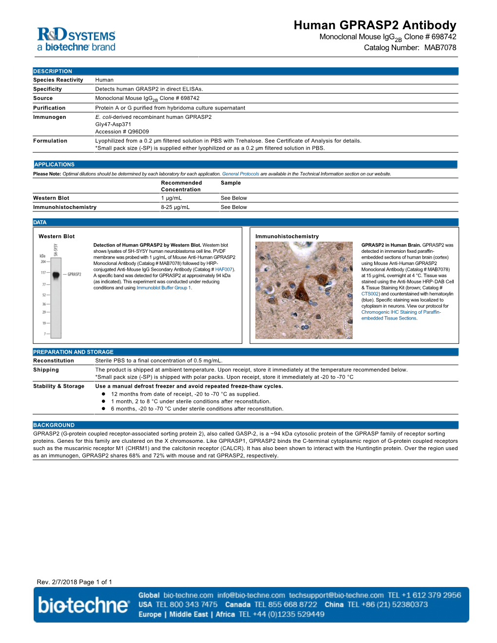 Human GPRASP2 Antibody