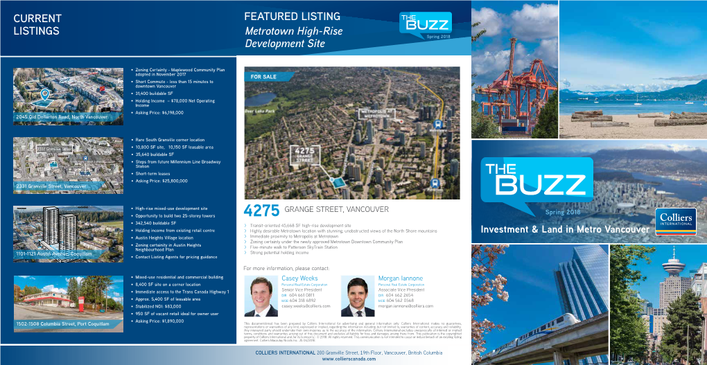 Market Update FEATURED LISTING Metrotown High-Rise Development