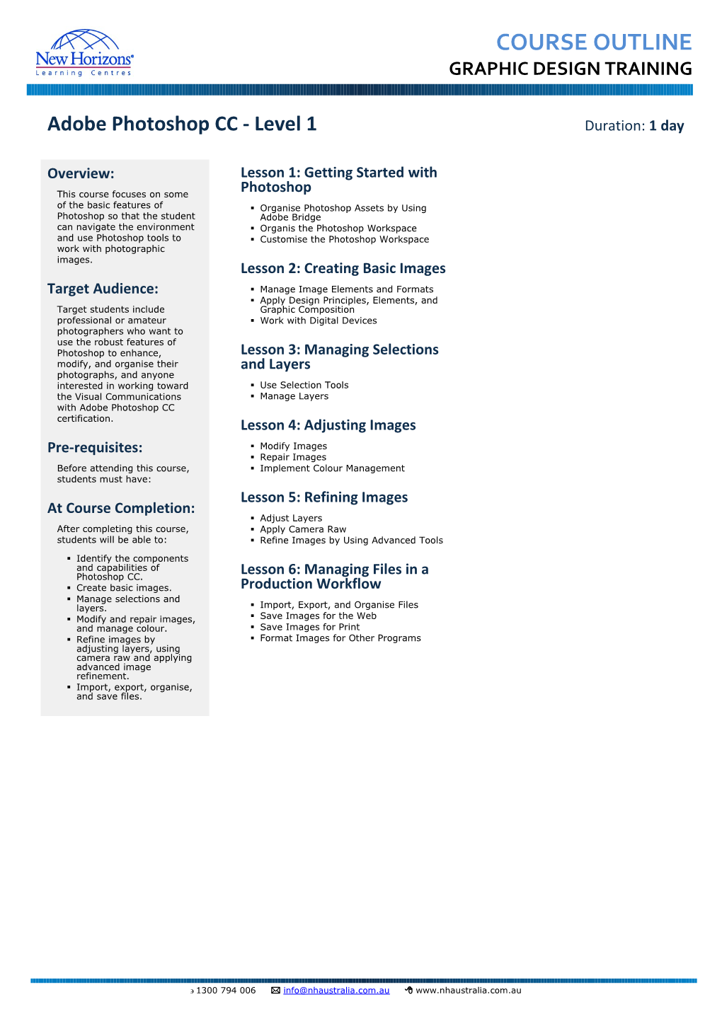 New Horizons Courseware Outlines s2