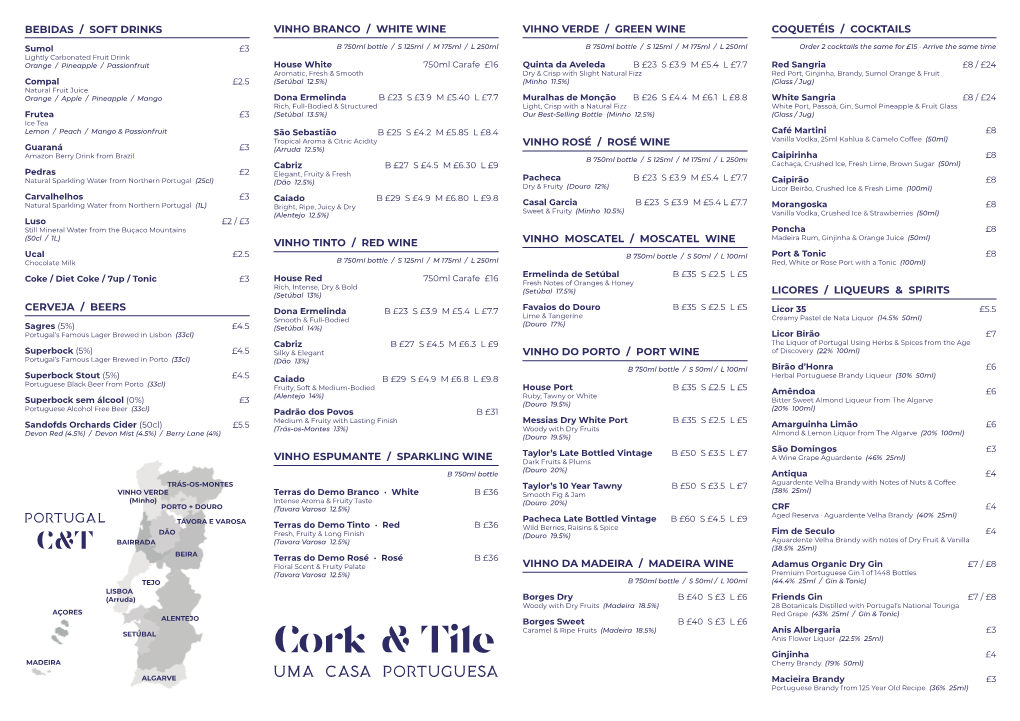 C&T Menu A3 (Drinks)