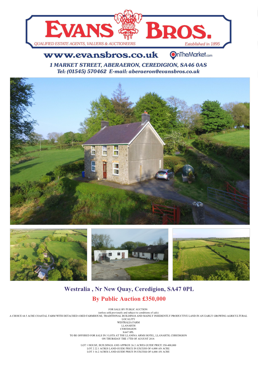 Westralia , Nr New Quay, Ceredigion, SA47 0PL by Public Auction £350,000