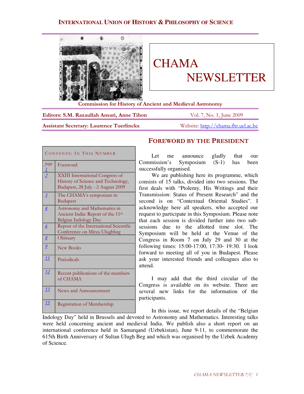 Chama Newsletter