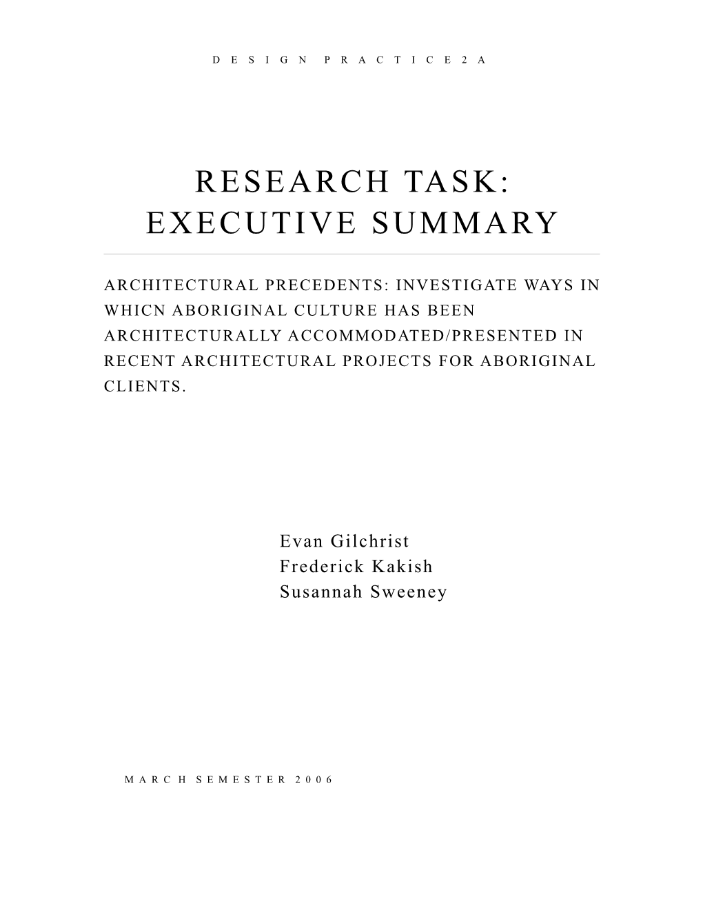 RESEARCH TASK: Executive Summary