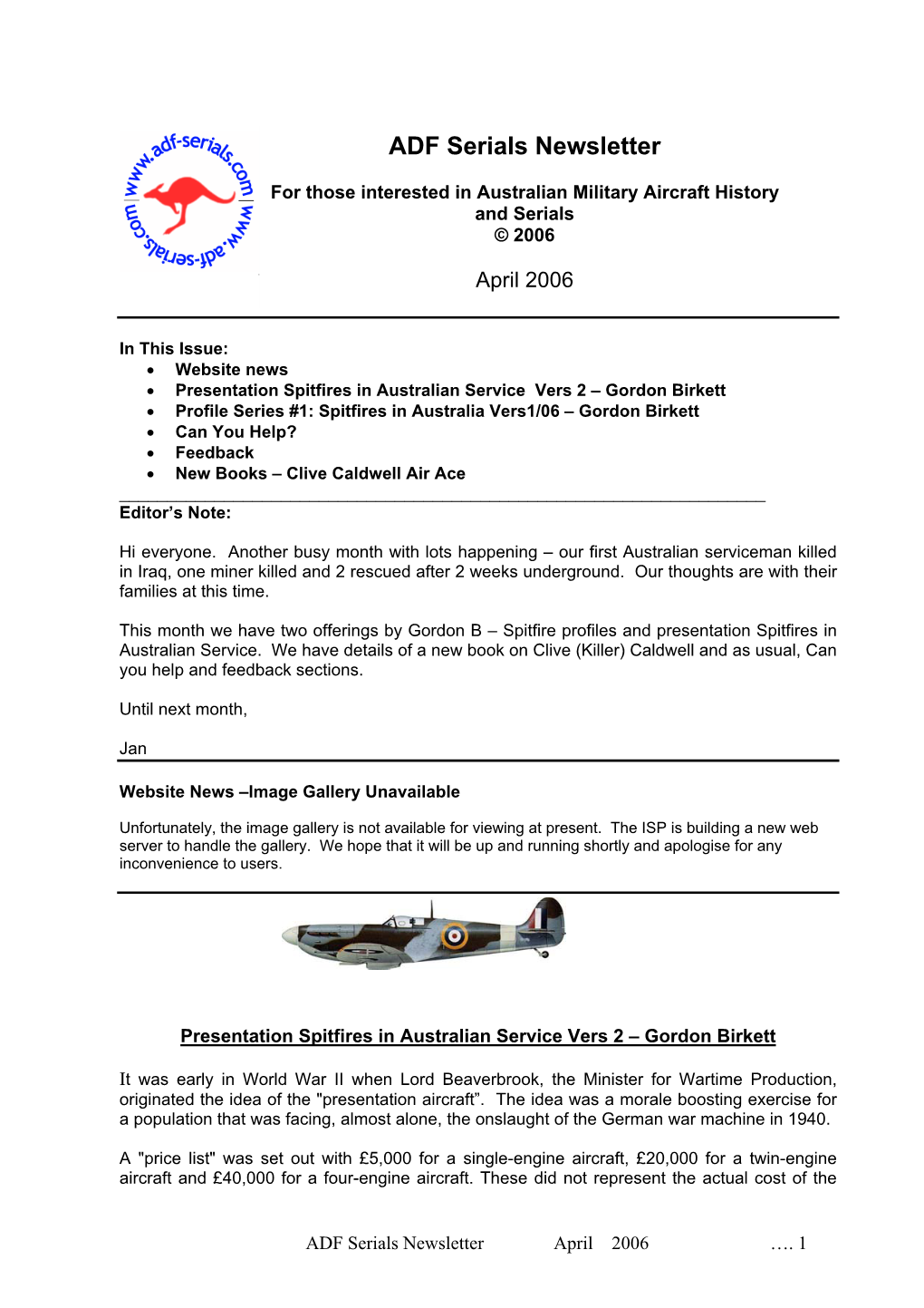 ADF Serials Newsletter