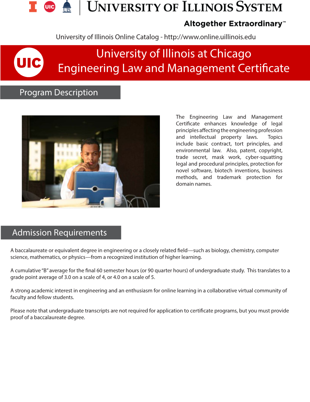 University of Illinois at Chicago Engineering Law and Management