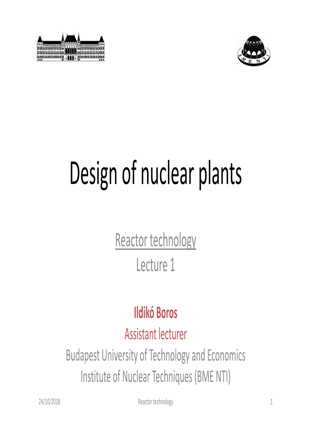 Design of Nuclear Plants