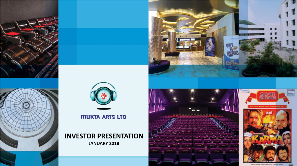 Investor Presentation January 2018 Disclaimer