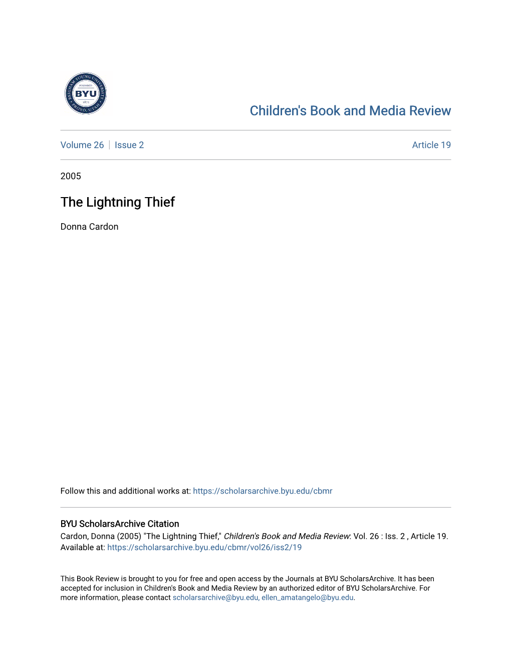 The Lightning Thief