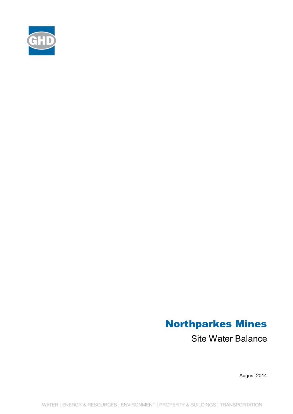 Northparkes Mines Site Water Balance