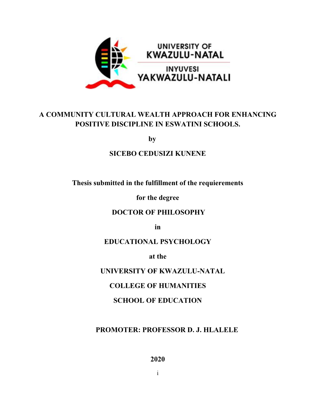 A Community Cultural Wealth Approach for Enhancing Positive Discipline in Eswatini Schools