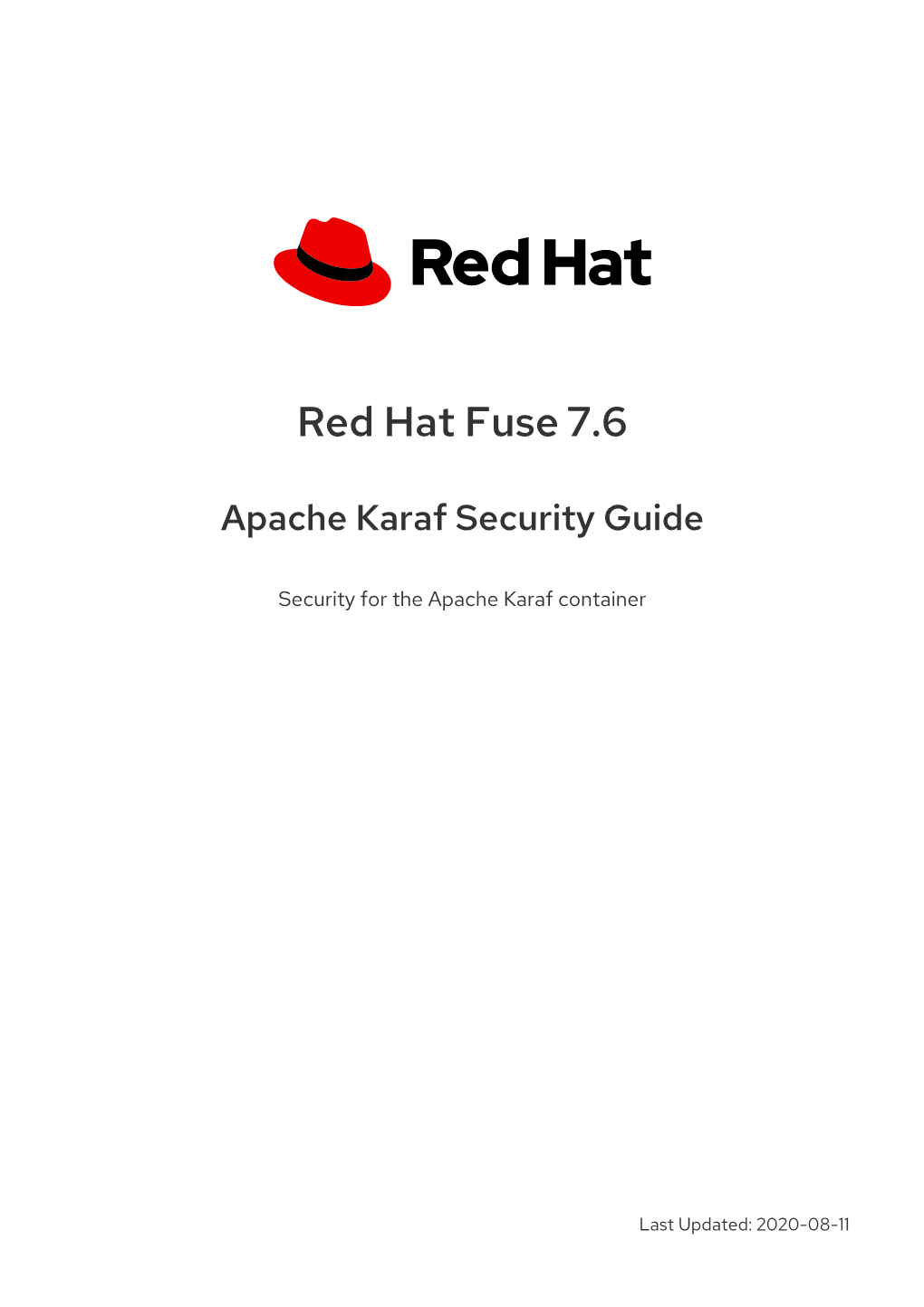 Red Hat Fuse 7.6 Apache Karaf Security Guide