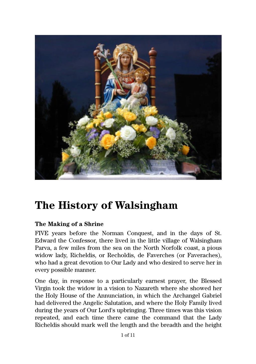 Walsingham History.Pages