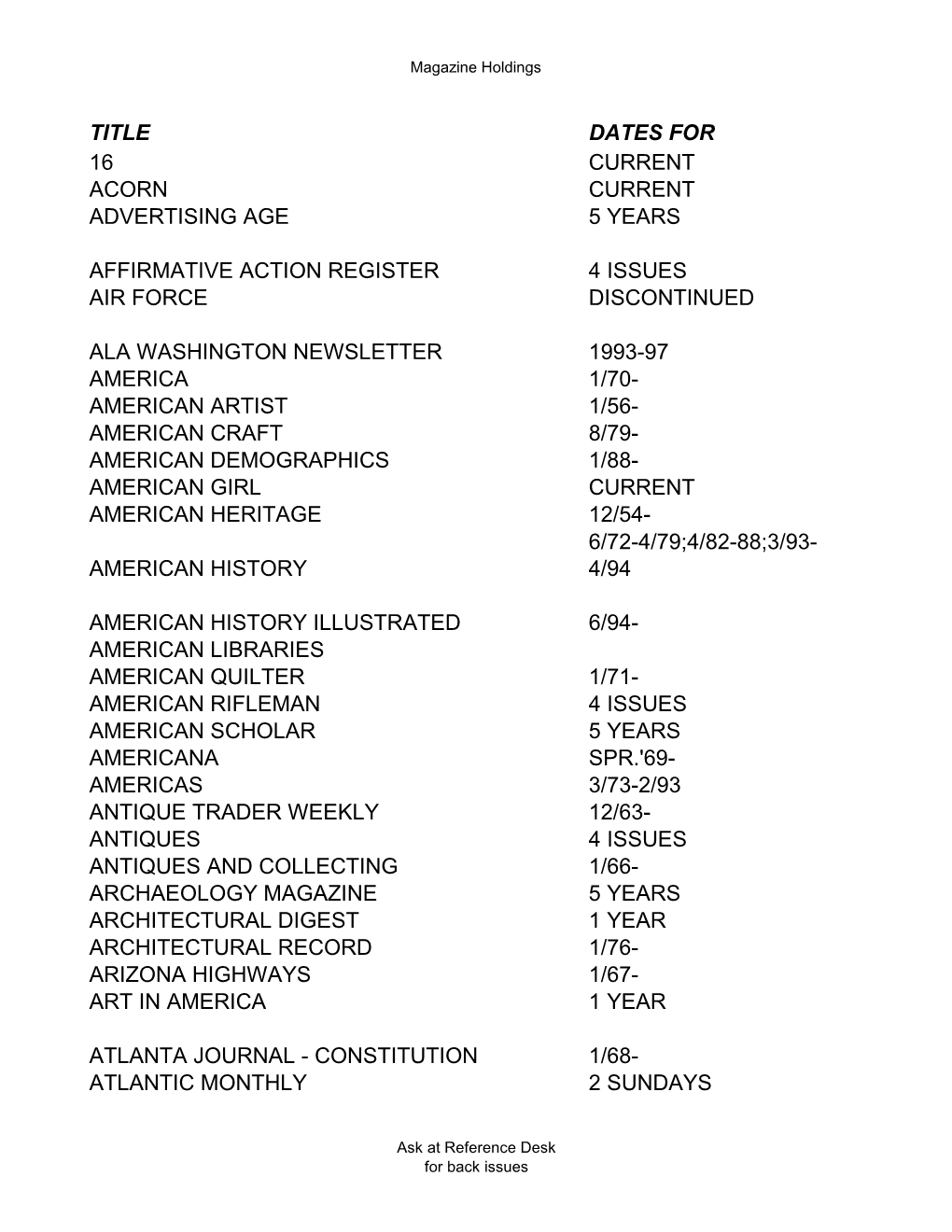 2018 Magazine Holdings Main