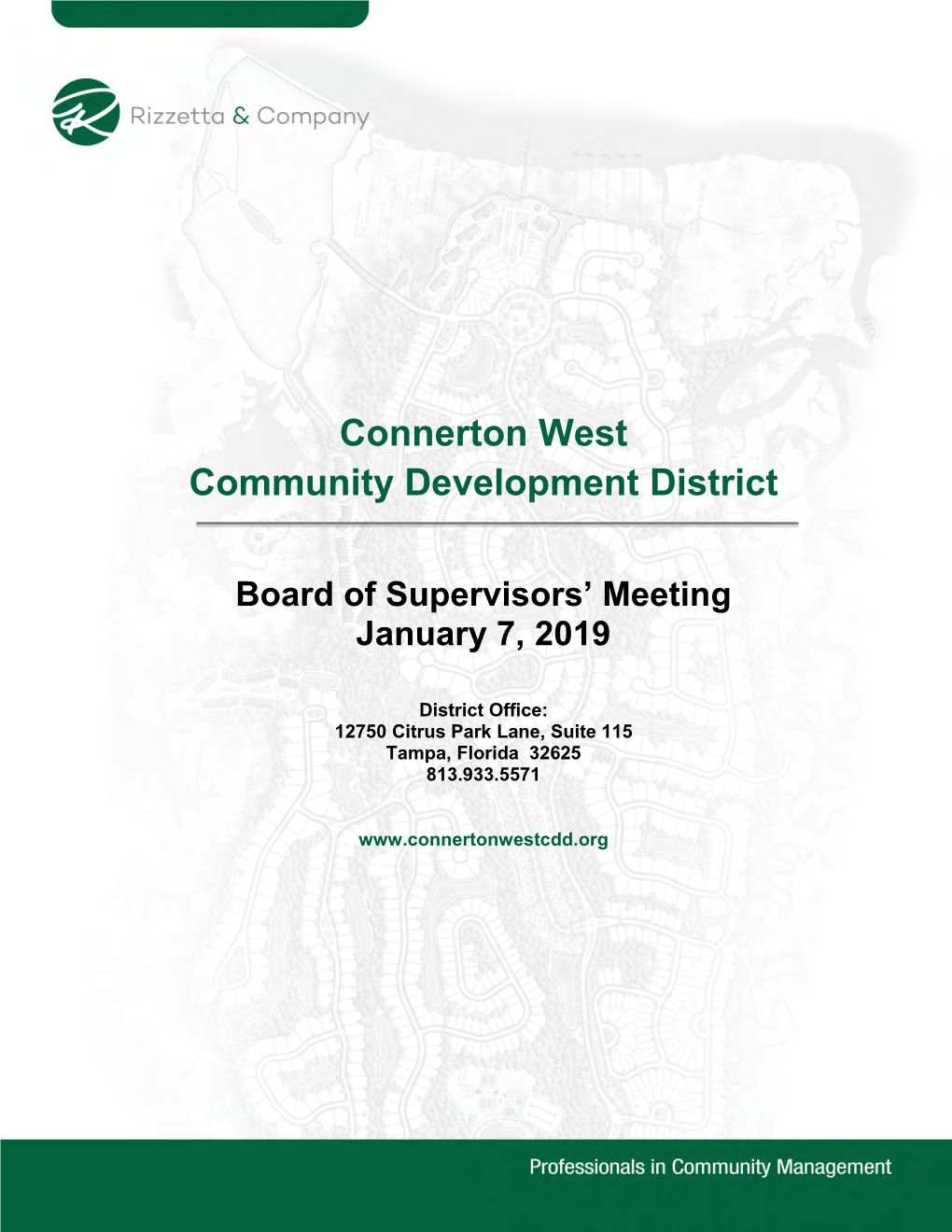 Board of Supervisors' Meeting January 7, 2019