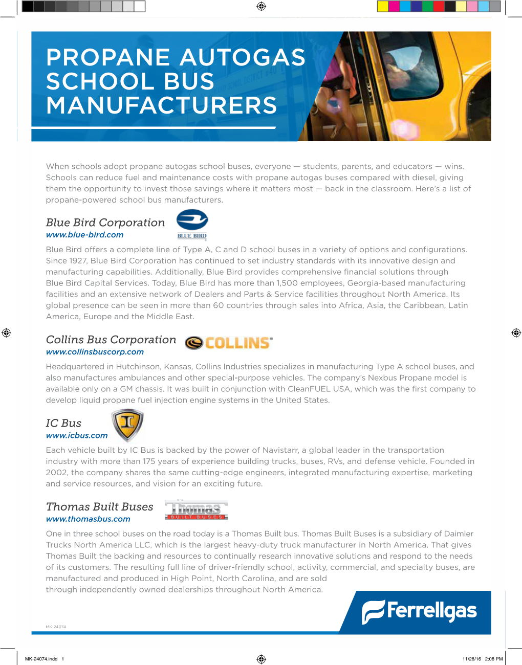 Propane Autogas School Bus Manufacturers