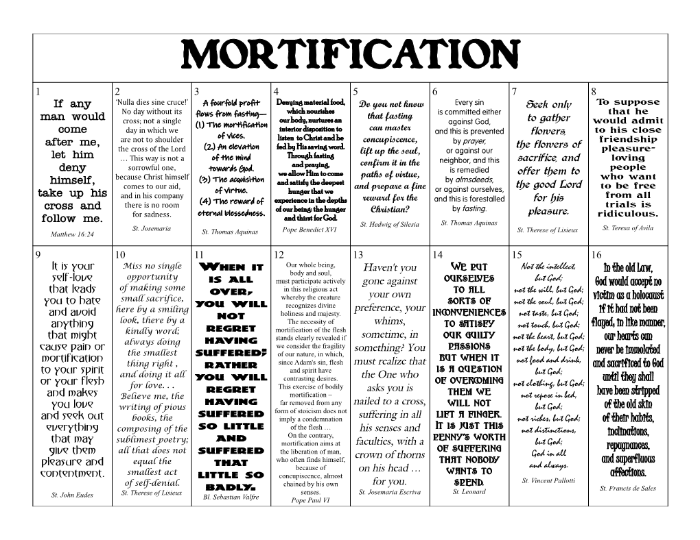 Mortification