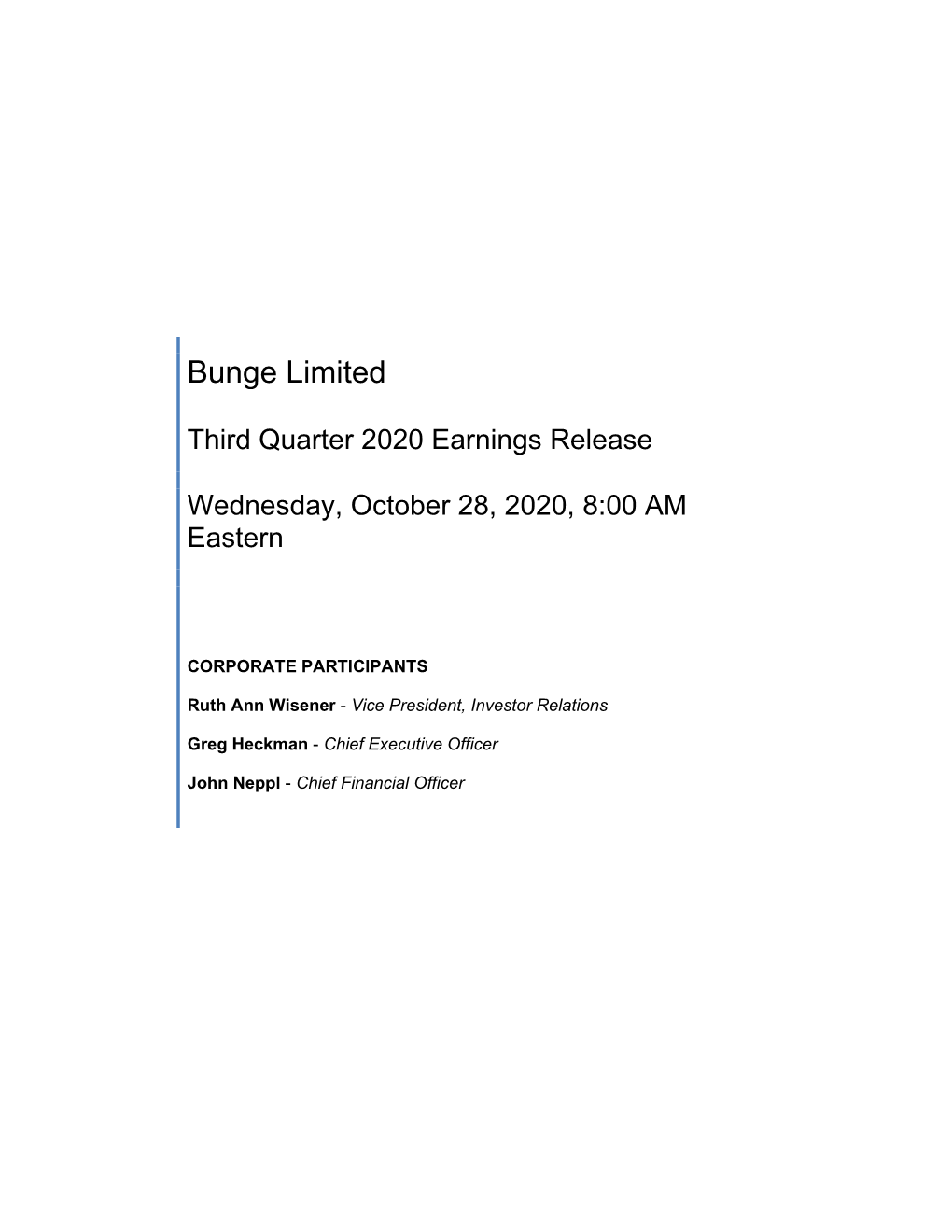 Bunge Limited