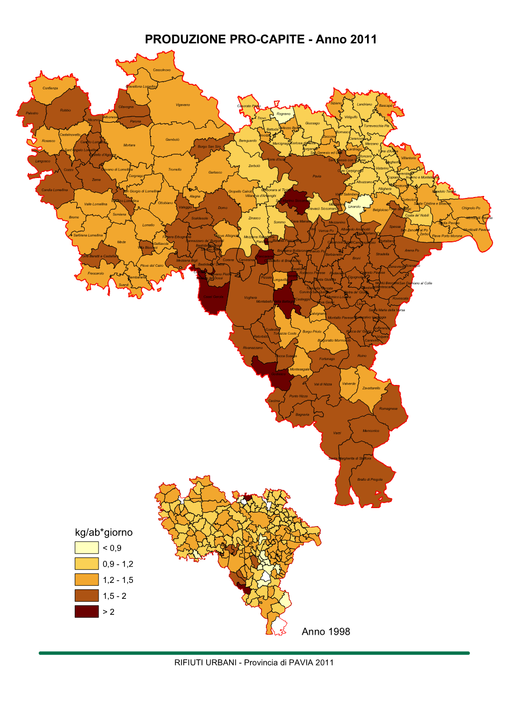 PRODUZIONE PRO-CAPITE - Anno 2011