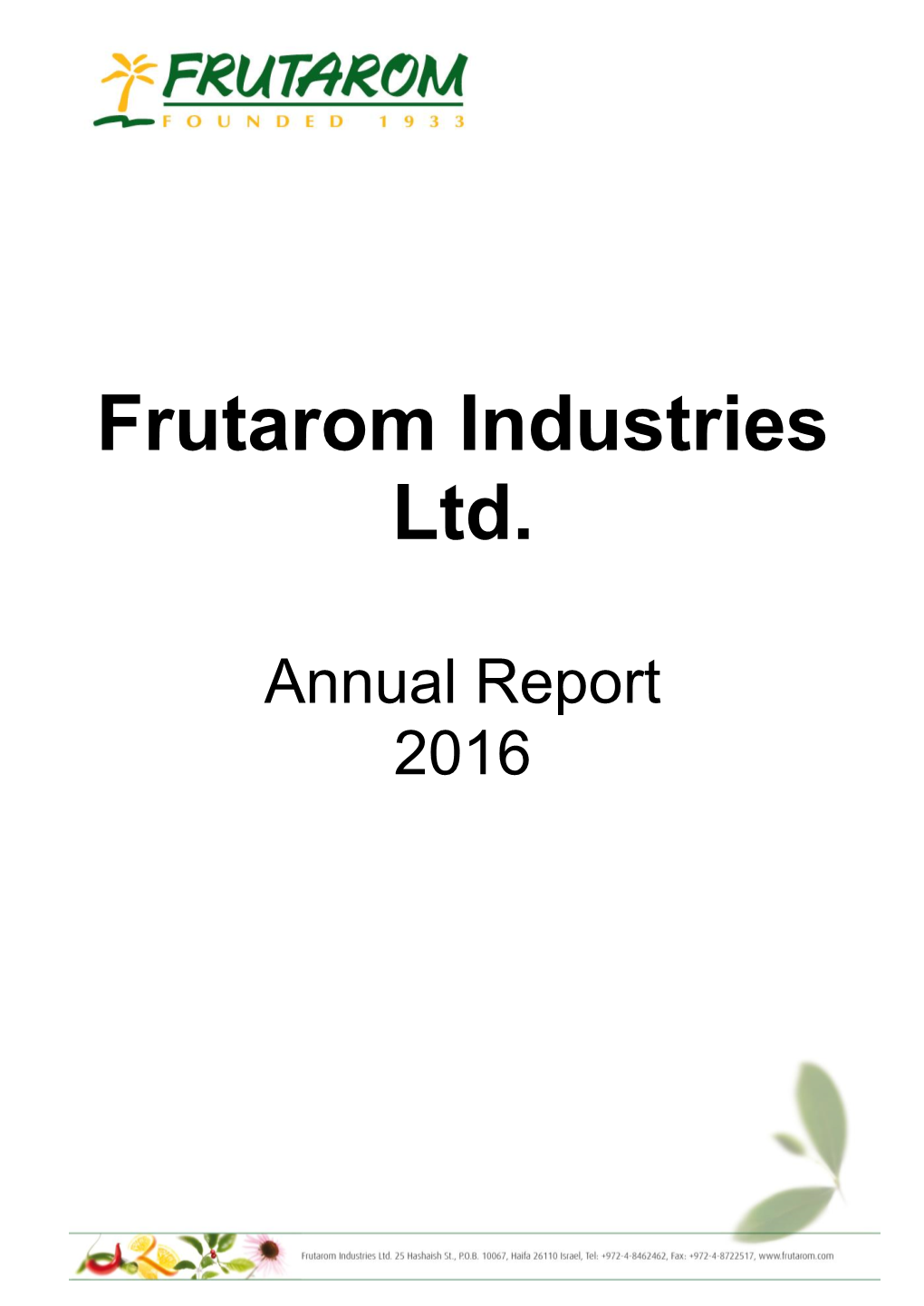 Frutarom Industries Ltd