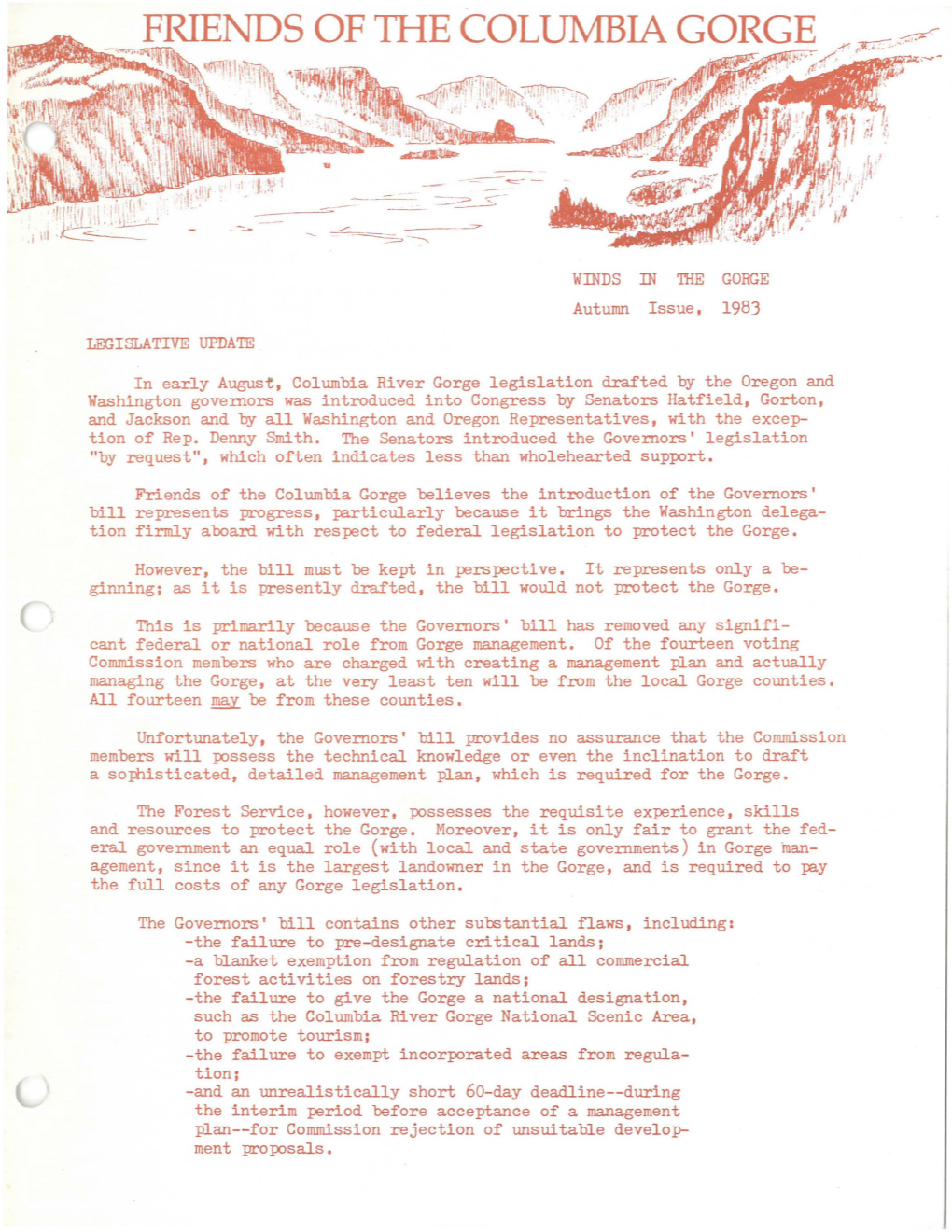 Autumn Issue, 1983 LEGISLATIVE UPDATE